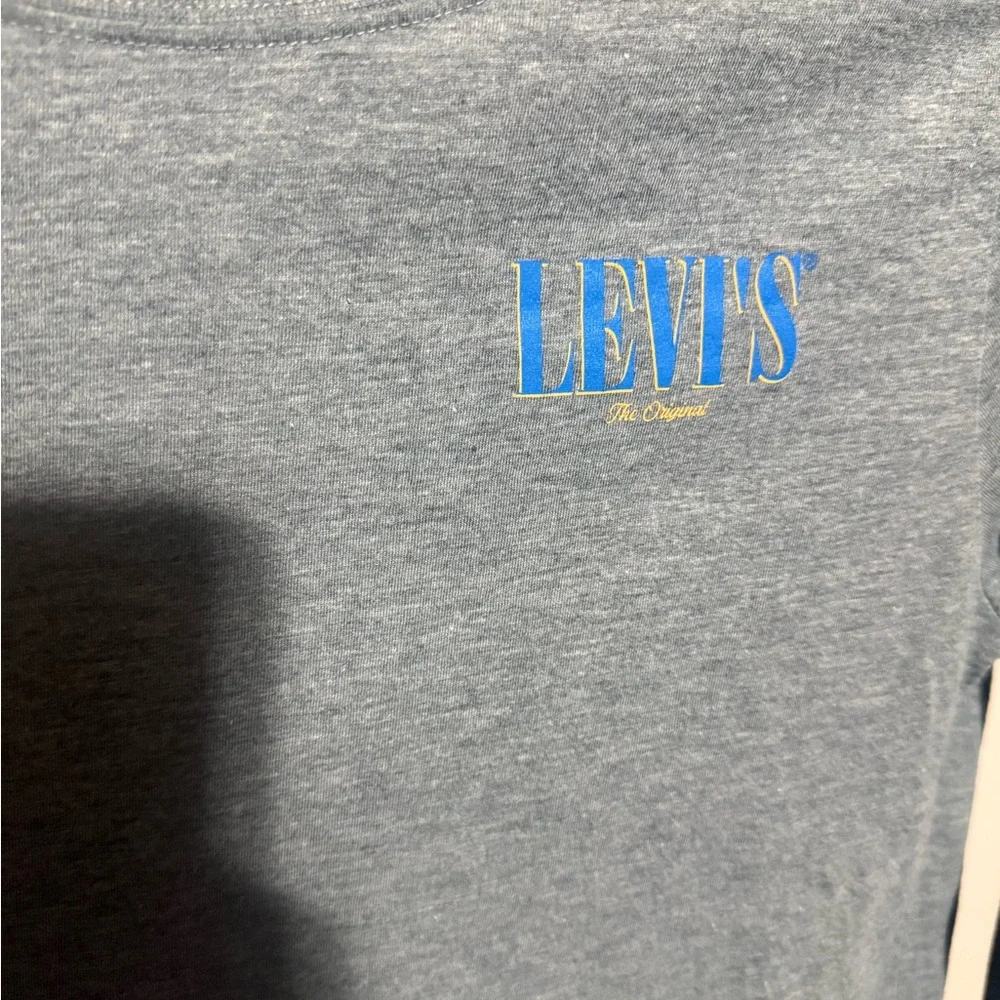 Levi's‎ Kids Blue Logo Gray Long Sleeve Tee - Picture 2 of 5